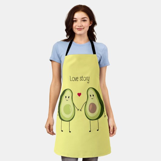 Happy Valentine's Day 2024 Funny Image Niedlich Schürze (Getragen)