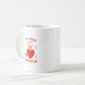 Happy Valentine's Day 2024 - Funny Lover Dogs Imag Kaffeetasse (Vorderseite Links)