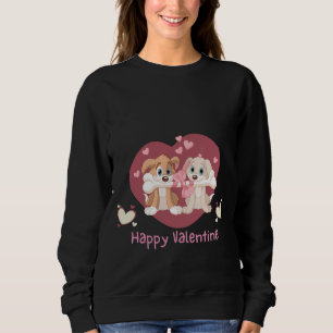 Happy Valentine's Day 2024 Hunde Niedlich Sweatshirt