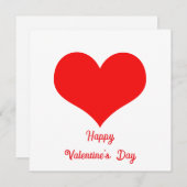 Happy Valentine's Day 2025 Custom Niedlich Red Hea Feiertagskarte (Vorne/Hinten)