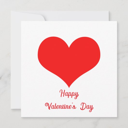 Happy Valentine's Day 2025 Custom Niedlich Red Hea Feiertagskarte (Vorderseite)