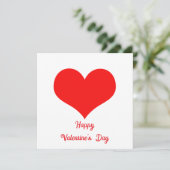 Happy Valentine's Day 2025 Niedlich Red Heart Cust Karte (Stehend Vorderseite)