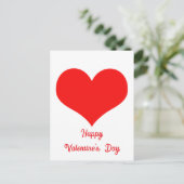 Happy Valentine's Day 2025 Niedlich Red Heart Cust Postkarte (Stehend Vorderseite)