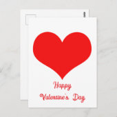 Happy Valentine's Day 2025 Niedlich Red Heart Cust Postkarte (Vorne/Hinten)