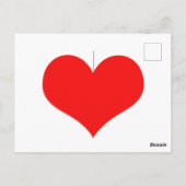 Happy Valentine's Day 2025 Niedlich Red Heart Cust Postkarte (Rückseite)