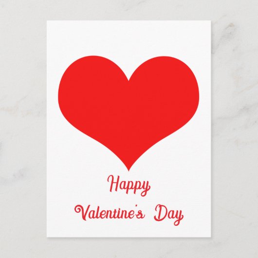 Happy Valentine's Day 2025 Niedlich Red Heart Cust Postkarte (Vorderseite)