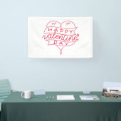 Happy Valentine's Day 2,5x4 Vinyl Banner (Messe)