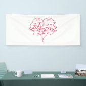 Happy Valentine's Day 2,5x6 Vinyl Banner (Messe)