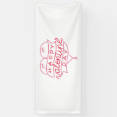 Happy Valentine's Day 2,5x6 Vinyl Banner (Vertikal)