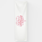 Happy Valentine's Day 2,5x8 Vinyl Banner (Vertikal)