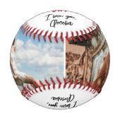 Happy Valentine's Day 2 Foto Collage Boyfriend Baseball (Vorderseite)