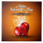 Happy Valentine's Day 4 Tile Fliese (Vorderseite)