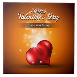 Happy Valentine's Day 4 Tile Fliese
