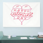 Happy Valentine's Day 4x6 Vinyl Banner (Messe)