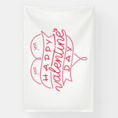 Happy Valentine's Day 4x6 Vinyl Banner (Vertikal)