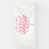 Happy Valentine's Day 4x8 Vinyl Banner (Vertikal)