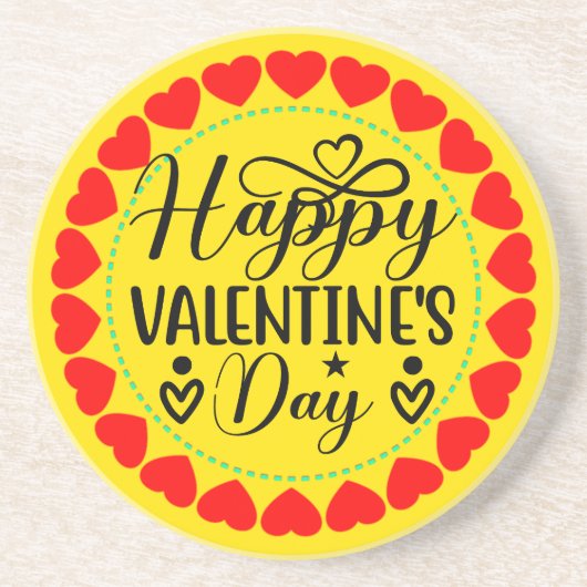Happy Valentine's Day-53816 Getränkeuntersetzer (Vorne)
