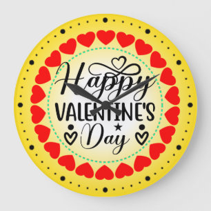 Happy Valentine's Day-53816 Große Wanduhr