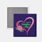 Happy Valentine's Day-53816 Magnet (Vorderseite/Rückseite)