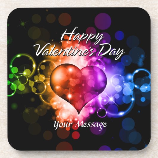 Happy Valentine's Day 5 Untersetzer (Vorderseite)