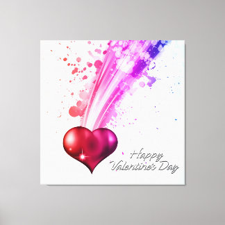Happy Valentine's Day 6 Wrapped Canvas Leinwanddruck