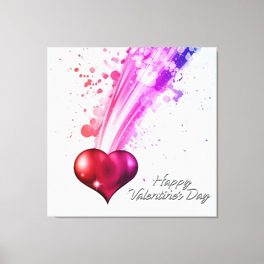 Happy Valentine's Day 6 Wrapped Canvas Leinwanddruck (Vorderseite)