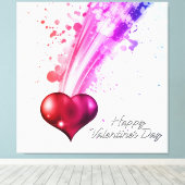 Happy Valentine's Day 6 Wrapped Canvas Leinwanddruck (Insitu (Holzboden))