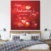 Happy Valentine's Day 6 Wrapped Canvas Leinwanddruck (Insitu (Schlafzimmer))