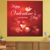 Happy Valentine's Day 6 Wrapped Canvas Leinwanddruck (Insitu (Wohnzimmer))