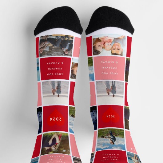Happy Valentines Day 7 Foto Socken (Oben)