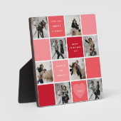 Happy Valentines Day 8 Photo Grid Fotoplatte (Vorderseite)