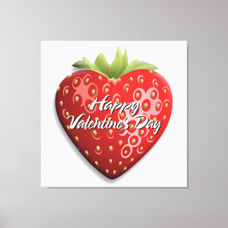 Happy Valentine's Day 8 Wrapped Canvas Leinwanddruck