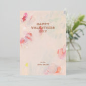 Happy Valentines Day Abstrakt Art Foil Card Folieneinladung (Stehend vorne)
