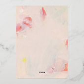 Happy Valentines Day Abstrakt Art Foil Card Folieneinladung (Rückseite)