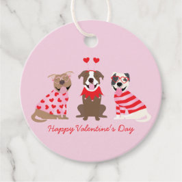 Happy Valentines Day American Pit Bull Terriers Geschenkanhänger