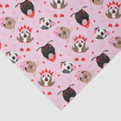 Happy Valentines Day American Pit Bull Terriers Seidenpapier (Detail)