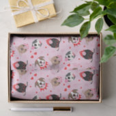 Happy Valentines Day American Pit Bull Terriers Seidenpapier (Geschenk)