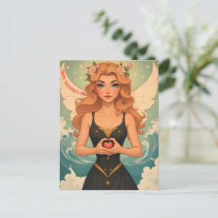 Happy Valentine's Day Angel Girl Personalisiert Postkarte