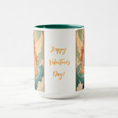 Happy Valentine's Day Angel Girl Personalisiert Tasse (Zentrum)