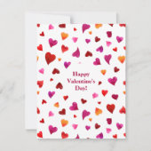 Happy valentine's day Aquarellherzen Feiertagskarte (Vorderseite)