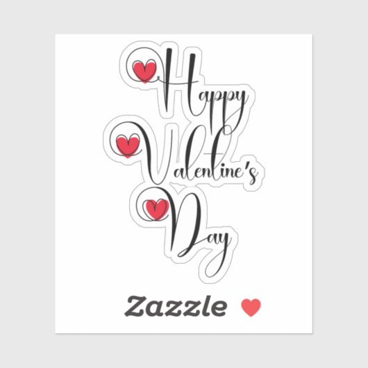 Happy Valentines Day Aufkleber (Blatt)