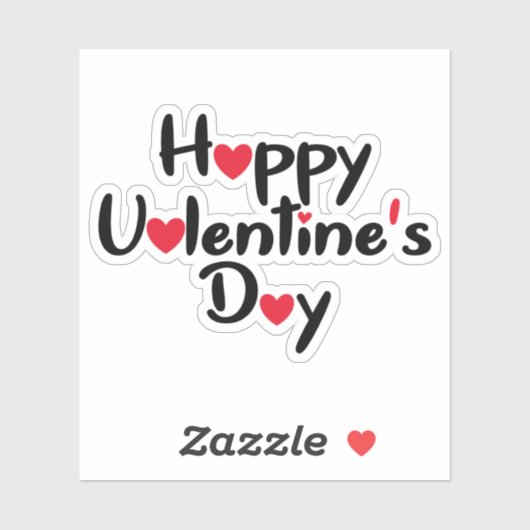 Happy Valentines Day Aufkleber (Blatt)