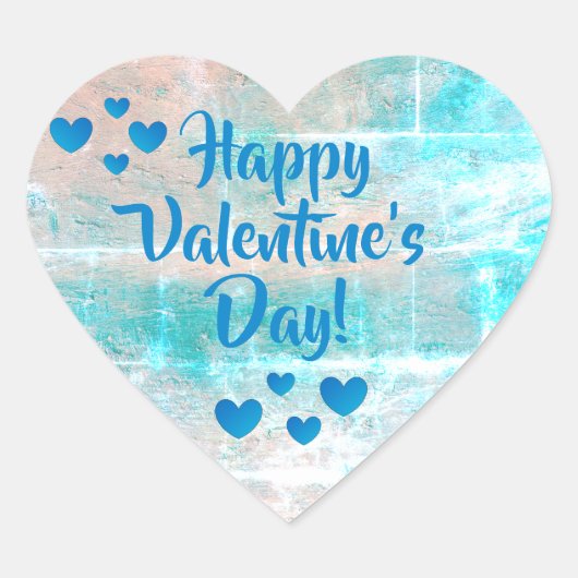 Happy Valentine's Day Aufkleber von dalDesignNZ (Vorderseite)