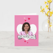 Happy Valentine's Day aus Kamala Harris Karte (Gelbe Blume)