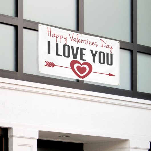 Happy Valentines Day Banner (Äußeres Gebäude)