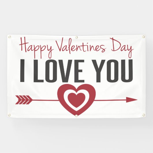 Happy Valentines Day Banner (Horizontal)