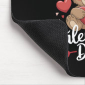Happy Valentine's Day Bären Herz Niedliche Paare Mousepad (Ecke)