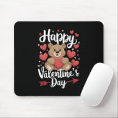 Happy Valentine's Day Bären Herz Niedliche Paare Mousepad (Mit Mouse)