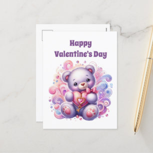 Happy Valentine's Day Bären Kinder Feiertagspostkarte