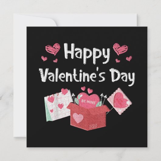 Happy Valentines Day Be meine Niedlichen Herzen (Vorderseite)